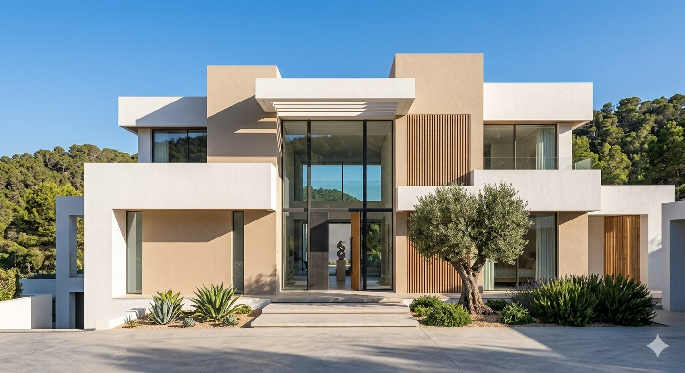 Exterior de villa premium